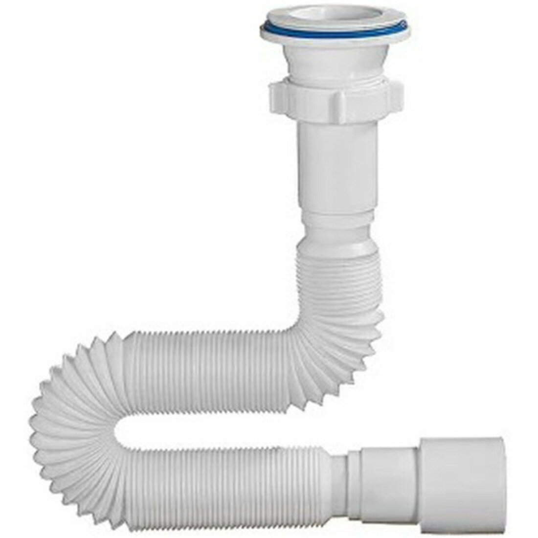Сифон гофрированный Orio  с пластиковым выпуском 1 1/2