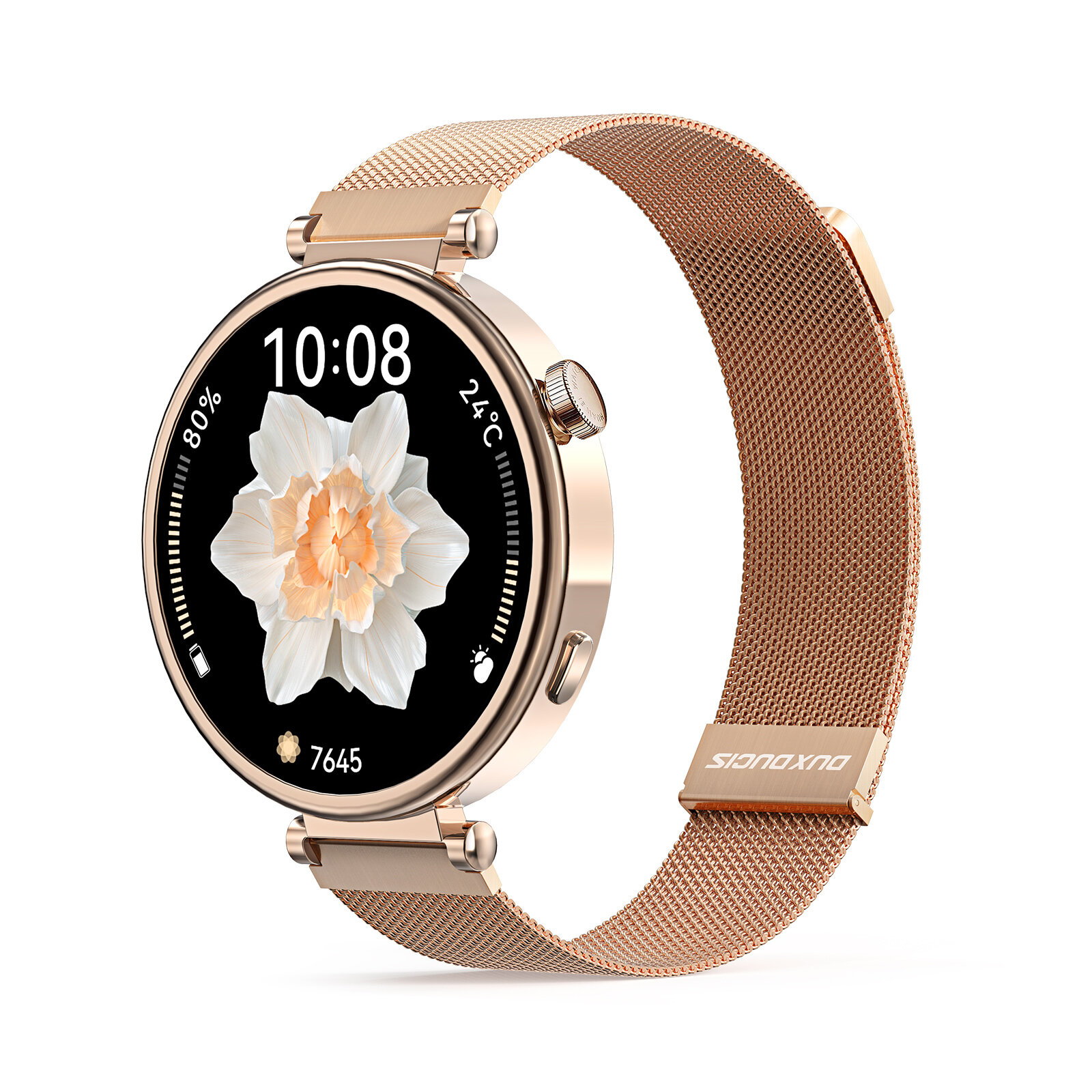 Ремешок из нержавеющей стали золотистого цвета от Dux Ducis для смарт часов Huawei watch GT4, GT5, GT5 Pro (18мм), серия Milanese Series (миланская петля)