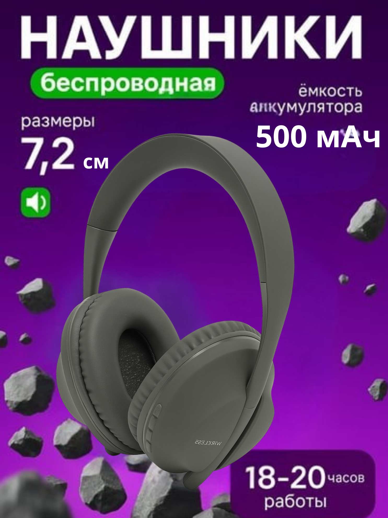 Наушники, универсальные, для iPhone и Android, 15 мин зарядки – 15 ч прослушивания