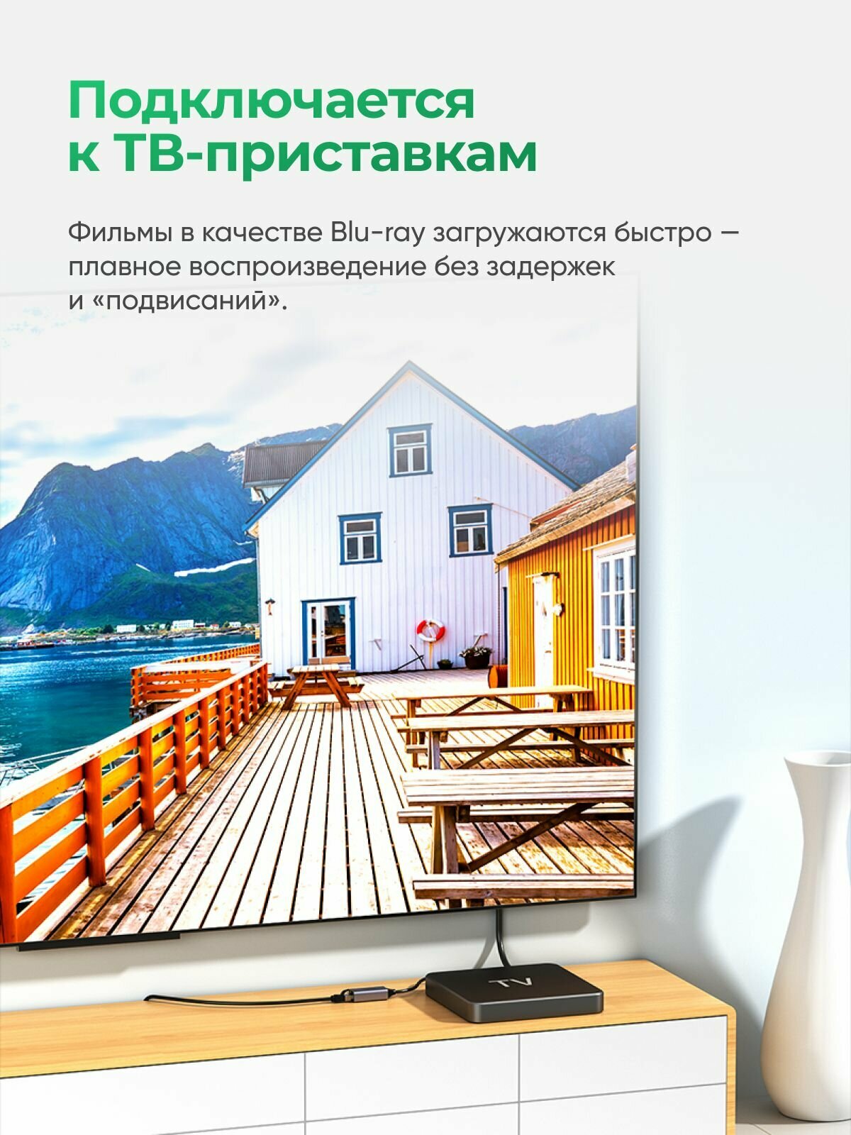 LAN - адаптер VegGieg, сетевая карта Type-C, 2.0, Сетевой адаптер, RJ45 100 Мбит/с — фото 1