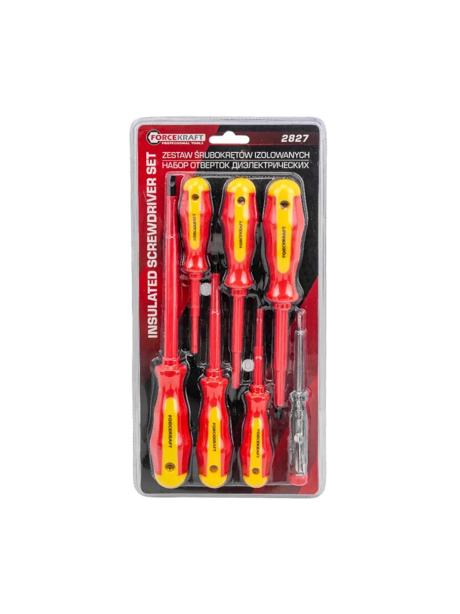 Набор диэлектрических отвёрток + индикаторная 7 предметов