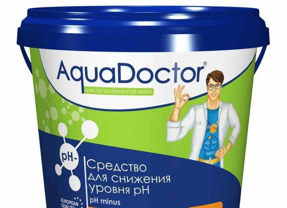 Регулятор pH AquaDOCTOR для бассейна фонтана гранулы 1кг