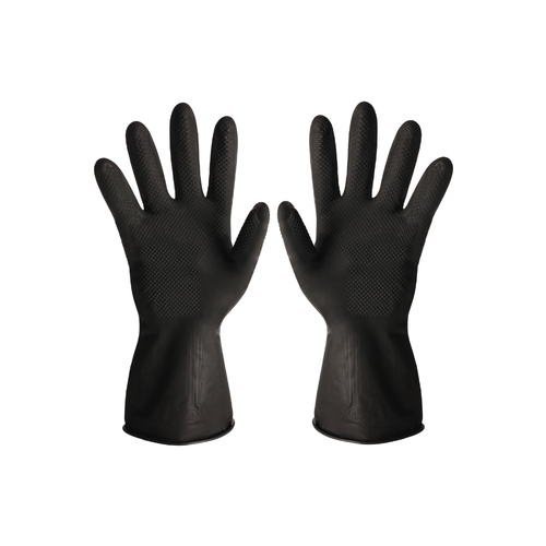 Набор 2 пары перчатки для уборки супер прочные резиновые латексные XL большие чёрные сверхпрочные плотные усиленные 1500₽
