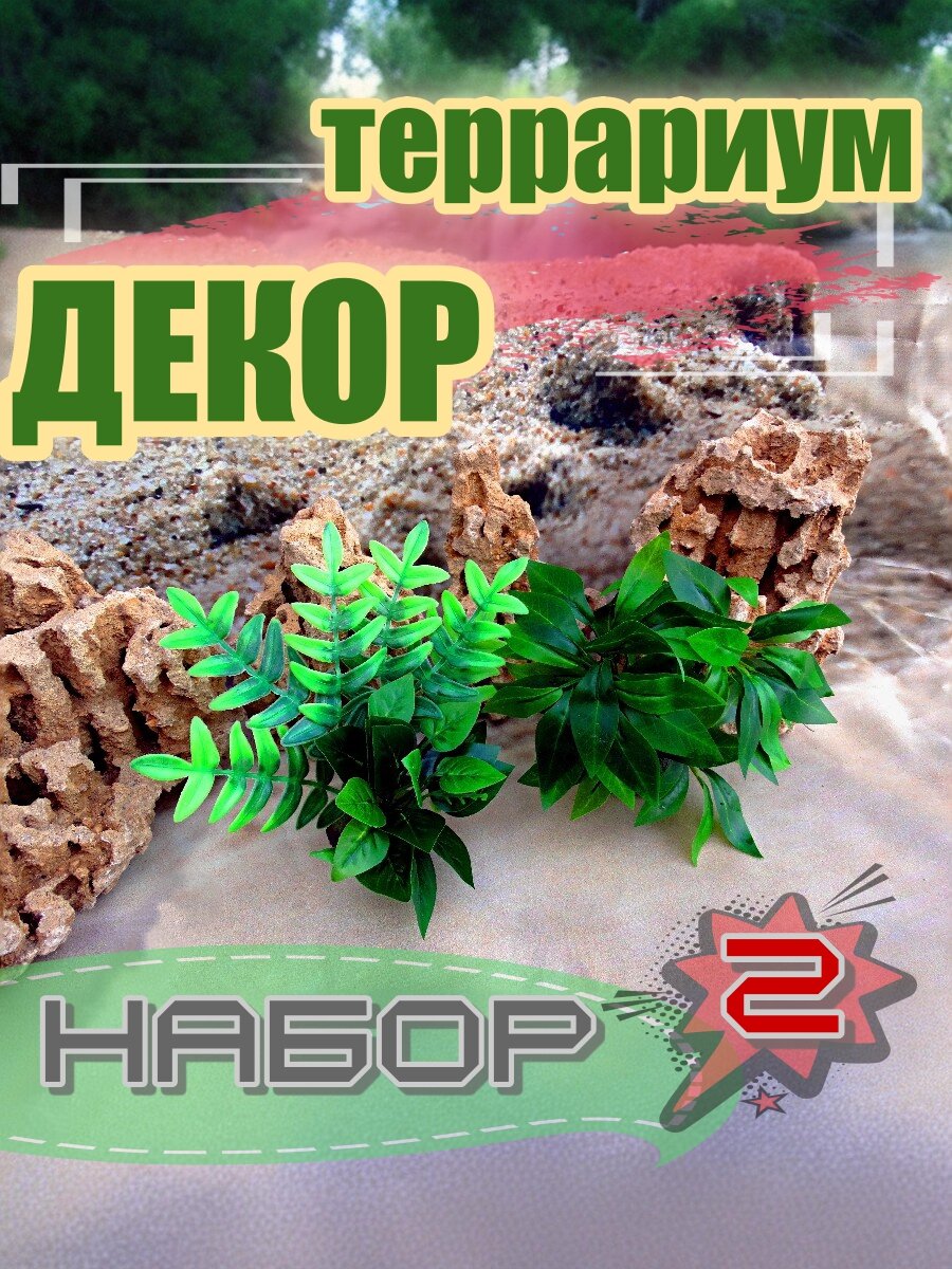 Набор ДЕКОР Террариум 2 шт для рептилий и амфибий ручная работа