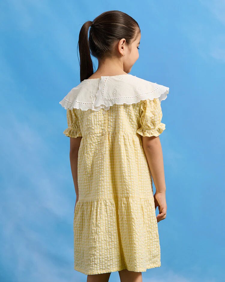 Платье REDTAG, размер 6-7 лет, Желтый — фото 1