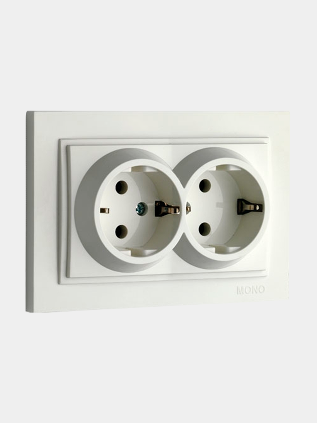 Розетка двойная с заземлением Voltus MONO ELECTRIC Despina белая, золотая, серебряная, бронзовая