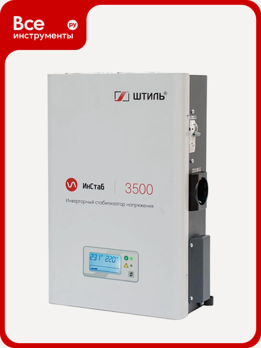 Изображение товара Однофазный инверторный стабилизатор Штиль ИнСтаб IS3500 3500 ВА, 3500 В с чистой синусоидой и LED‑индикацией