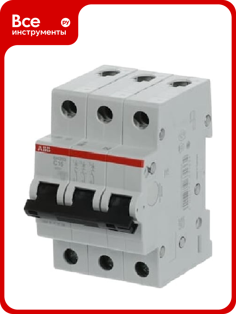 Автоматический выключатель ABB 3-полюсной sh203 c 16 2CDS213001R0164