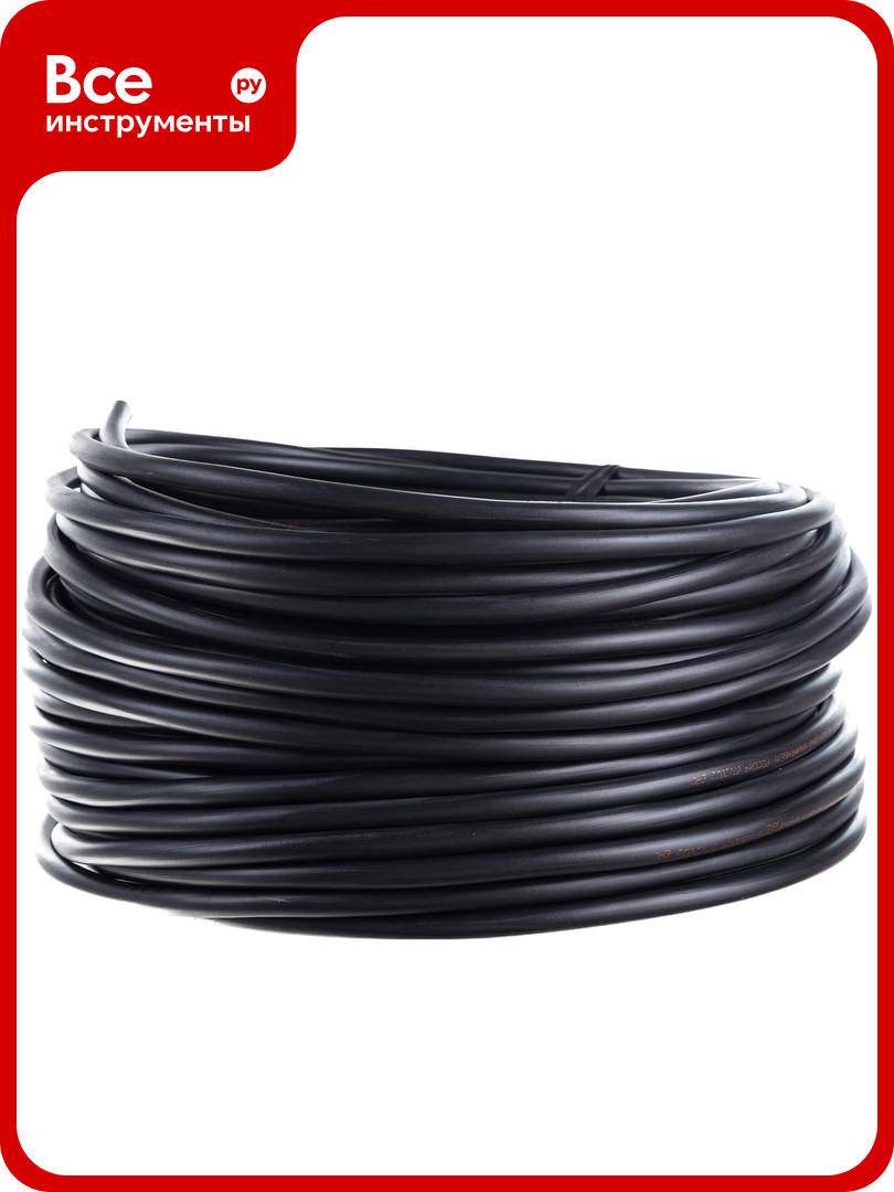 Провод ПВС альфакабель 2х15 мм черный ГОСТ 50 м 05022