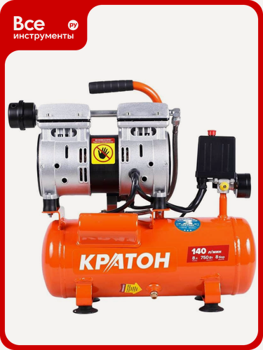 Изображение товара Безмасляный компрессор с прямой передачей Кратон AC-140-8-OFS 3 01 01 051, с оборудованием требовательное к отсутствия