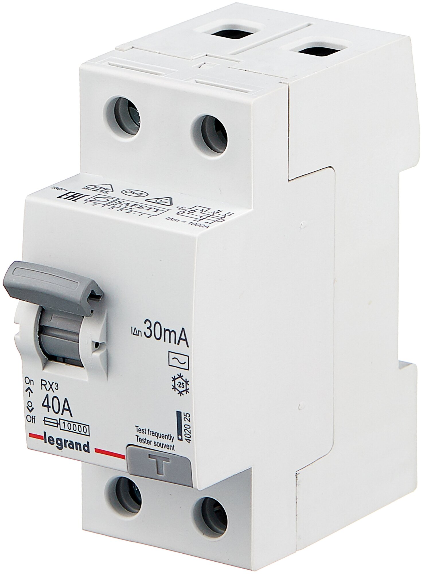 Legrand Выключатель дифференциального тока /узо/ 2п 40А 30мА тип AC RX3 Leg 402025 1199829 .