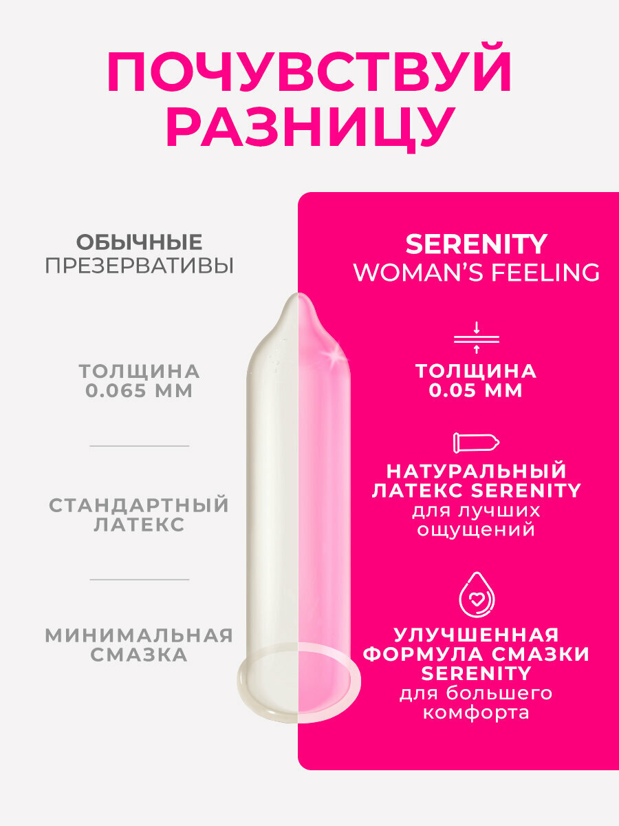 Картинки Презервативы из натурального латекса SERENITY WOMAN’S FEELING (Натуральные Классические) - 144 шт