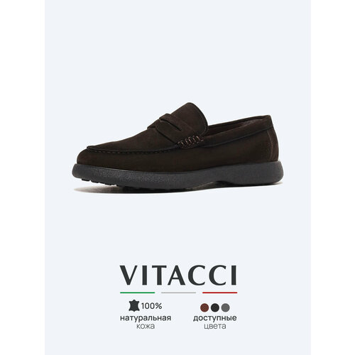 фото Лоферы vitacci, размер 41, коричневый