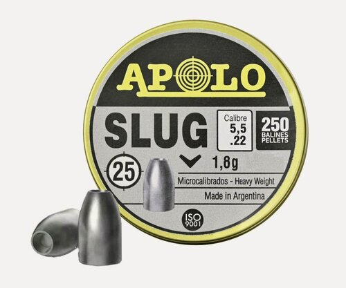 Изображение товара Пули полнотелые Apolo Slug, свинцовые, 5.5 мм, 1.8 г, 200 шт.