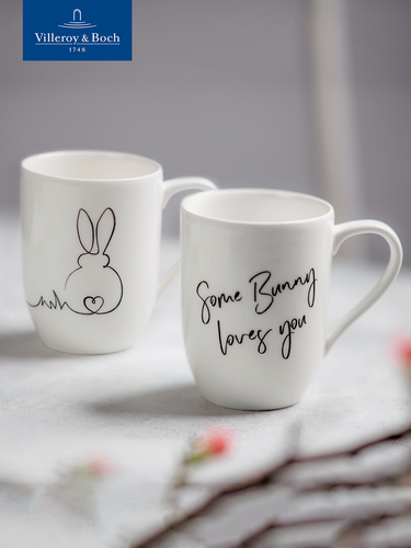 Изображение товара Набор кружек 2 шт, 340 мл, Some Bunny loves you, Зайчик любит тебя, Statement, Villeroy & Boch, Премиум-Фарфор