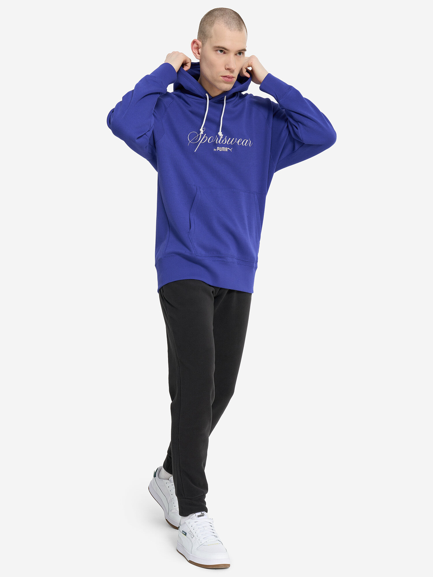 Худи PUMA, размер S, , синий — фото 1