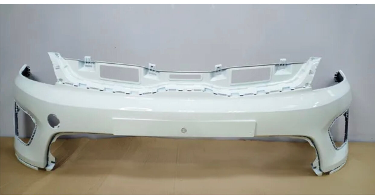 Бампер Kia Rio X-Line передний белый покрашен в цвет кузова для 2017-2020