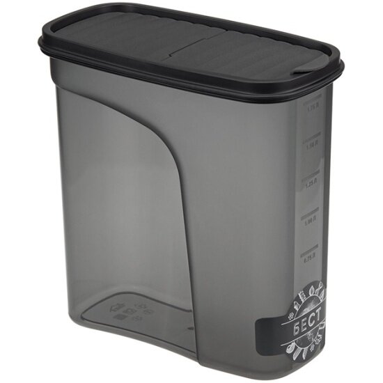 Емкость Idea для сыпучих продуктов бест 2л М 1256 Графитовый