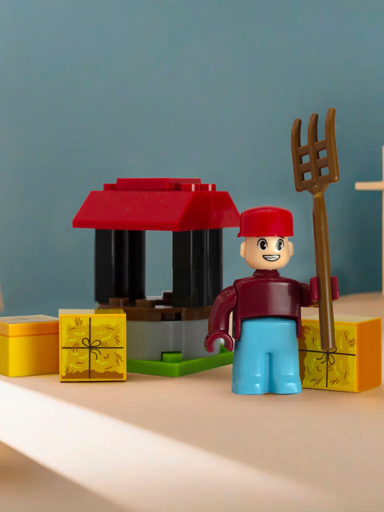 Конструктор для детей Kid's Bricks "Ферма" 367 деталей — фото 1