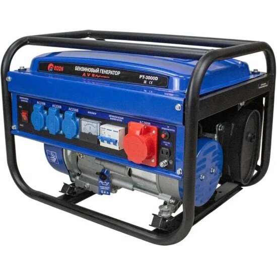 Генератор бензиновый Edon PT-3000D (230-380В 3000/2800Вт 150/06л 3000об/мин ручной стартер)