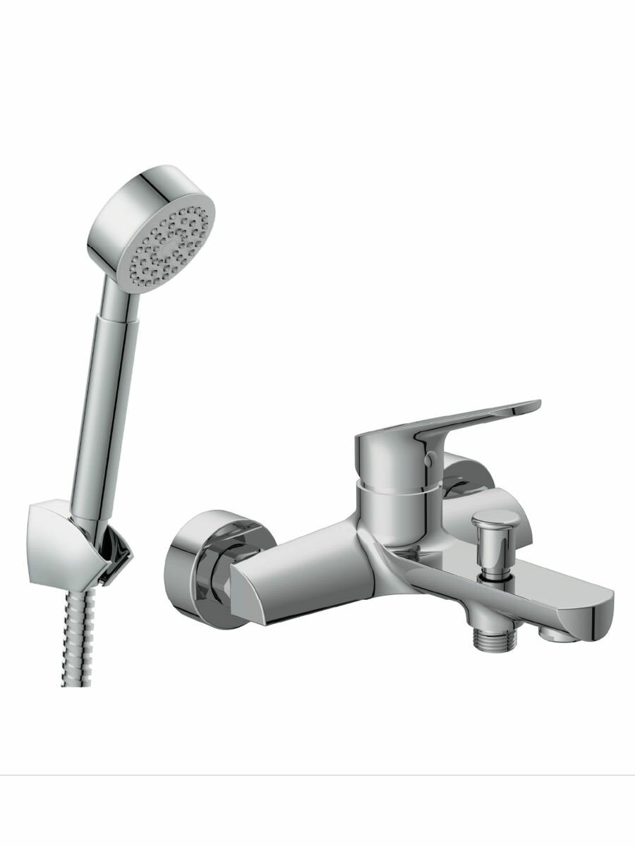 Cersanit Комплект FLAVIS 2 в 1 смеситель для ванны FLAVIS душевой гарнитур CARI