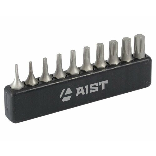 фото Набор сменных битов звездочек torx (торкс t5-t40) насадок 1/4" 10 пр. aist 10106010т для отвертки или под держатель шуруповерта