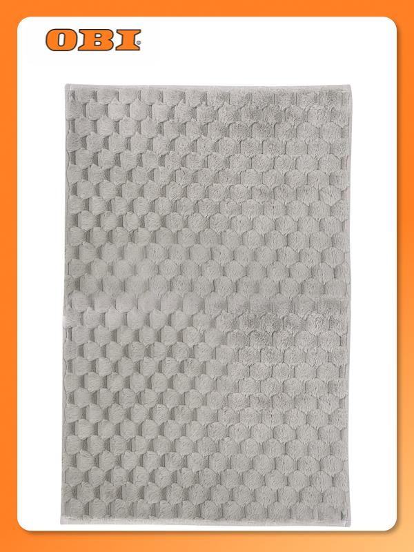 Коврик для ванной комнаты 50*80 см HONEY жемчужно-серый