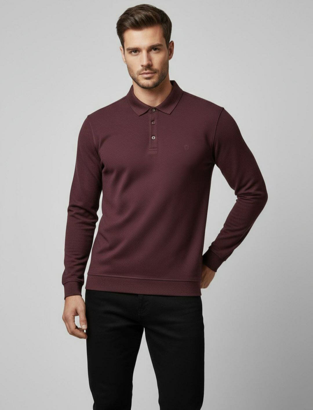 Поло, 1 шт., размер 54, бордовый — фото 1