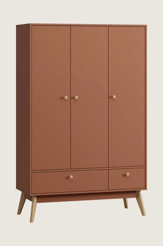 Изображение товара Распашной шкаф для одежды Divan.ru Торвалль-3 Терракотовый, 118х50х185 см, 3 двери, коричневый