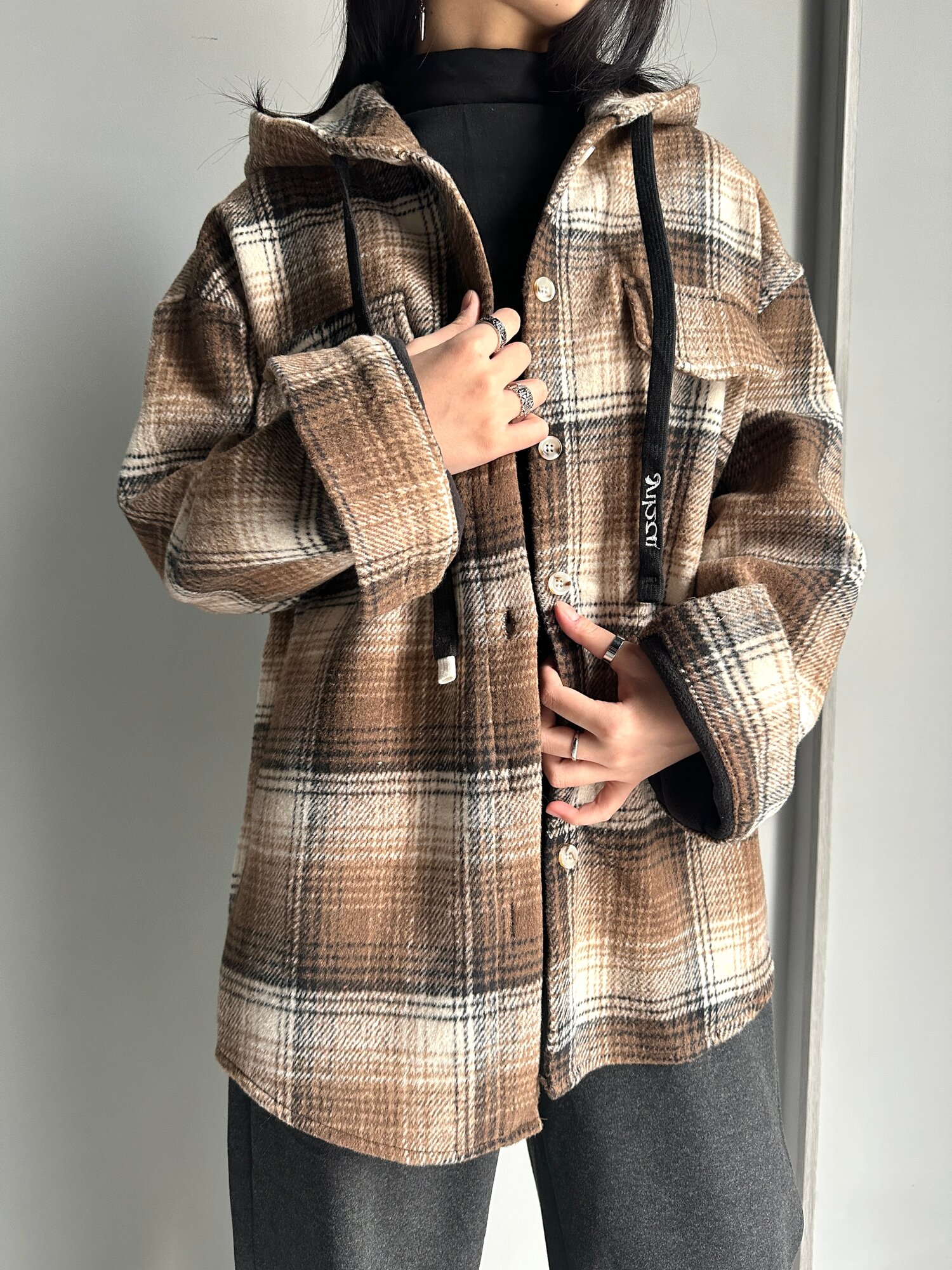 Рубашка INK Черный, коричневый, размер Std, коричневый — фото 1