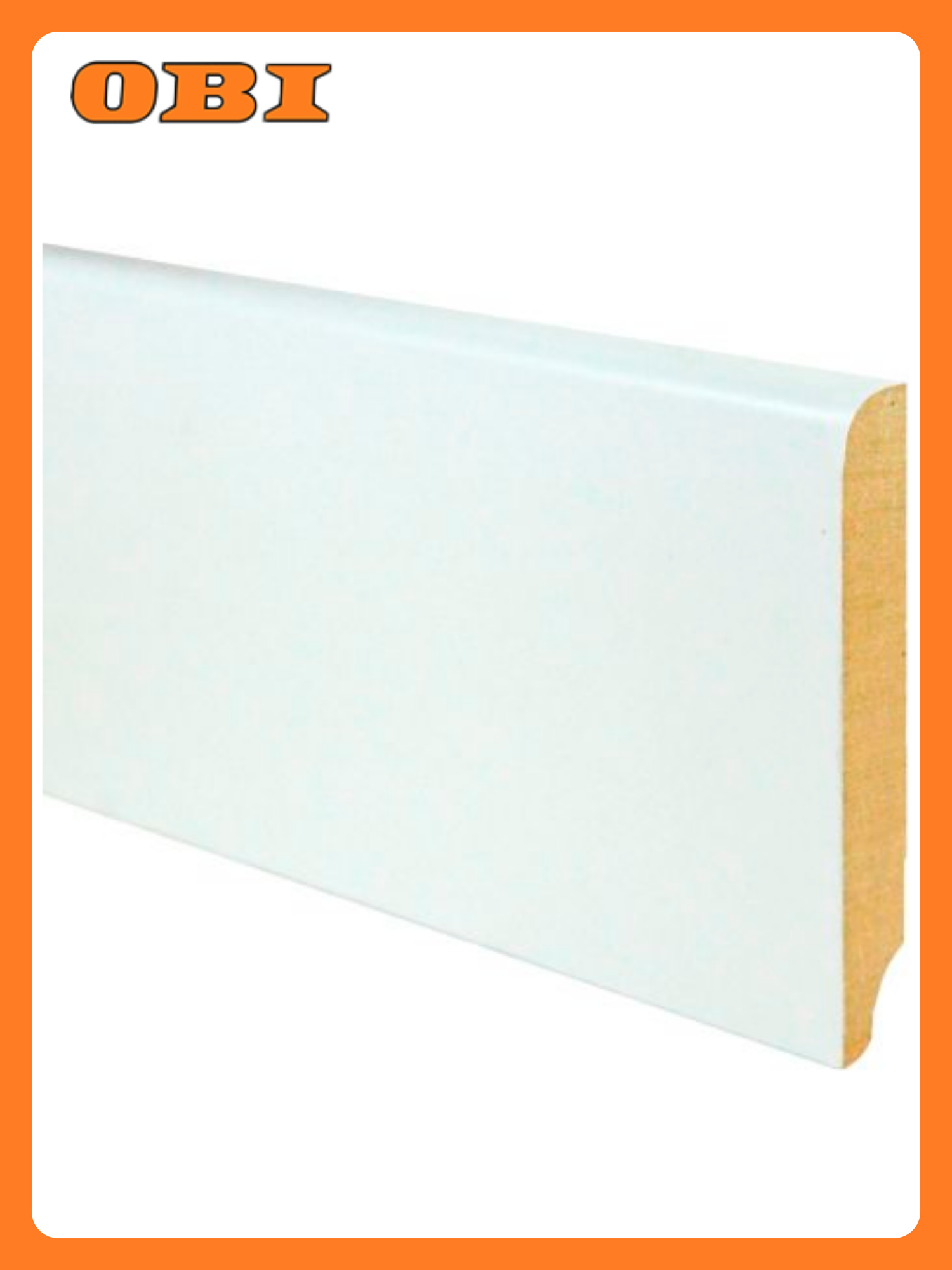 Плинтус МДФ SLIM 58мм белый 24м