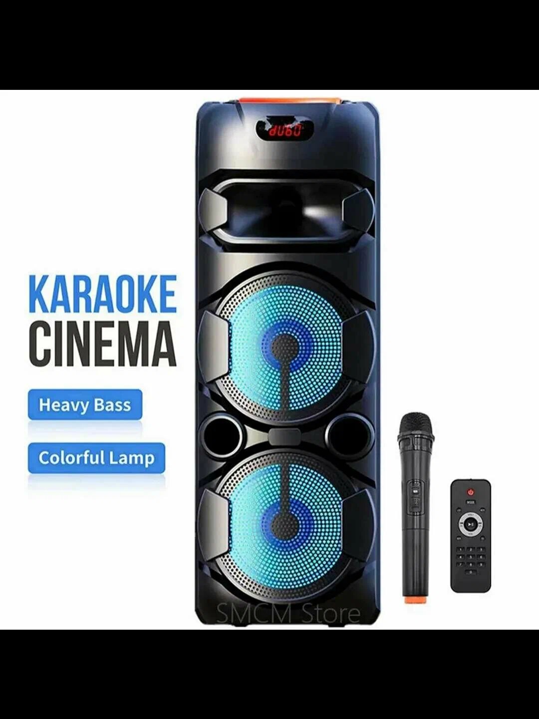 Bluetooth-колонка Sing-e "ZQS8220S", караоке, RGB-подсветкой — фото 1