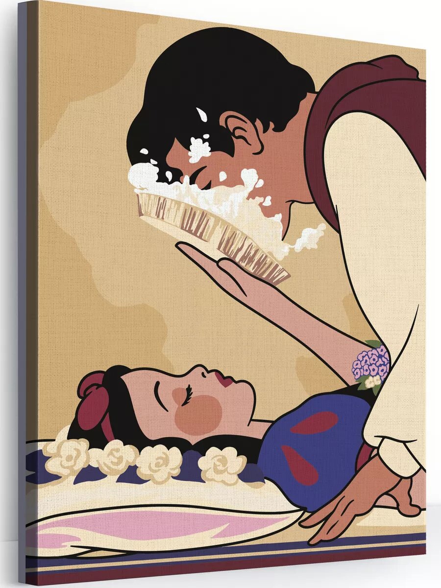 Картина по номерам на холсте с подрамником 40х50 см Дерзкая Белоснежка