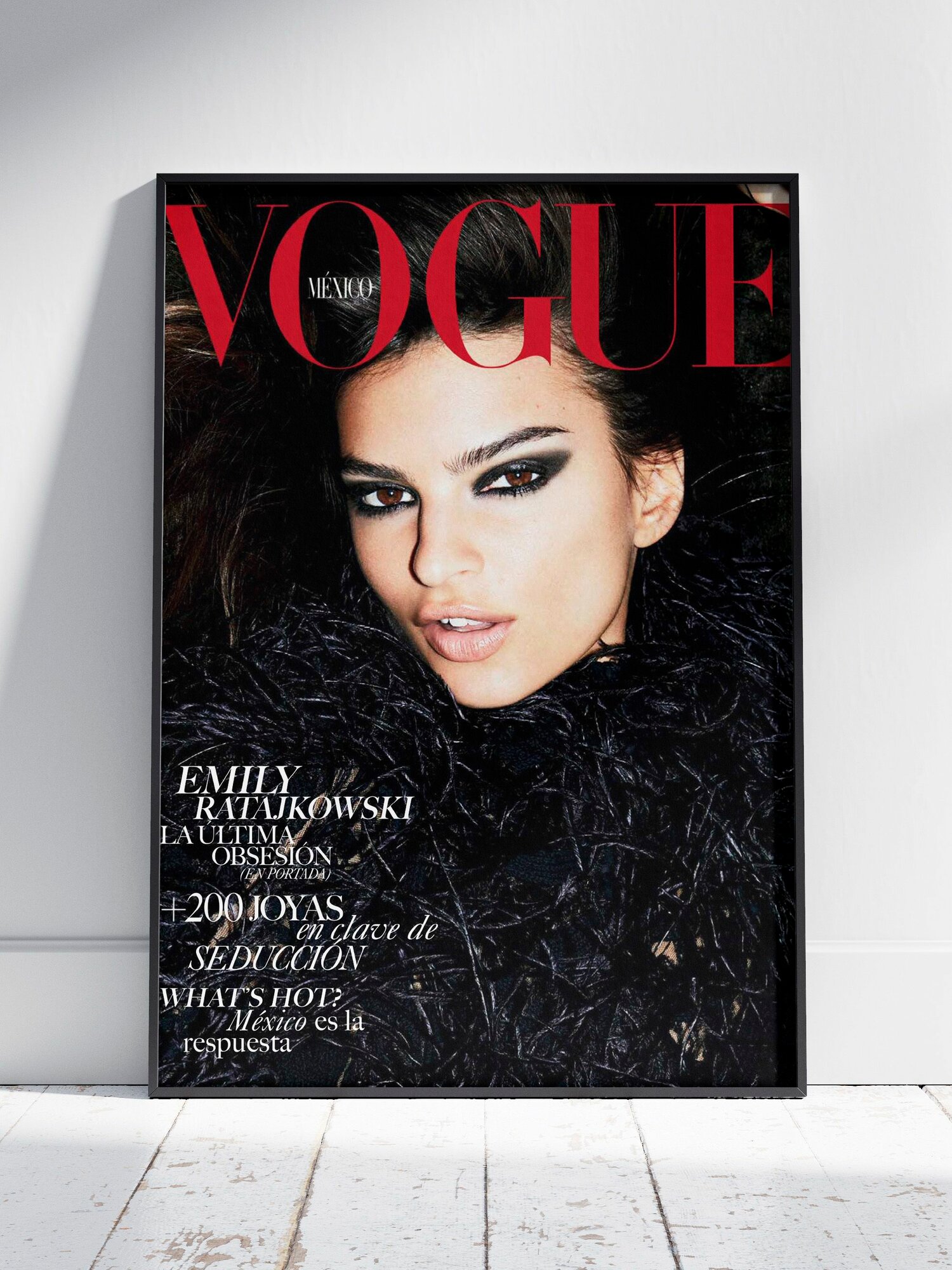 Плакат на стену для интерьера Эмили Ратаковски (Emily Ratajkowski 22) - Постер по модели, бренду и моде формата A4 (21x30 см)