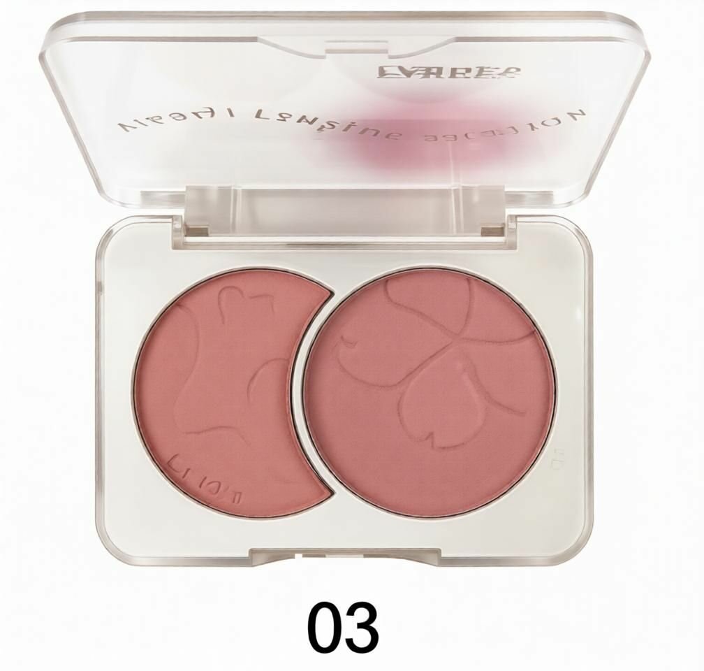 Румяна FARRES 2117-03 компактные двухцветные персик холодно розовый