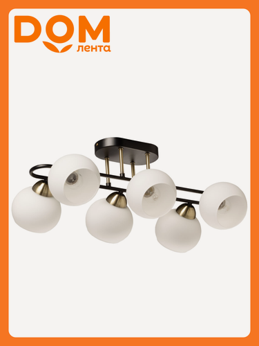 Изображение товара Люстра De City Торес, 6 ламп, E27, 240 Вт, IP20, черный/белый