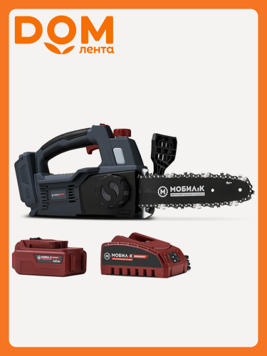 Изображение товара Пила аккумуляторная мобил К "комфорт" XCA25, 20В, с АКБ 4Ач и ЗУ, шаг цепи 3/8", длина шины 25см