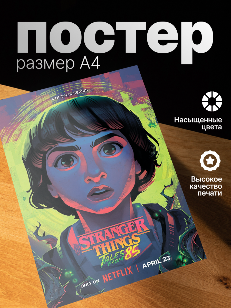 Постер ZEKEKS Очень странные дела, на стену, без рамы, 29x21 см, цифровая печать