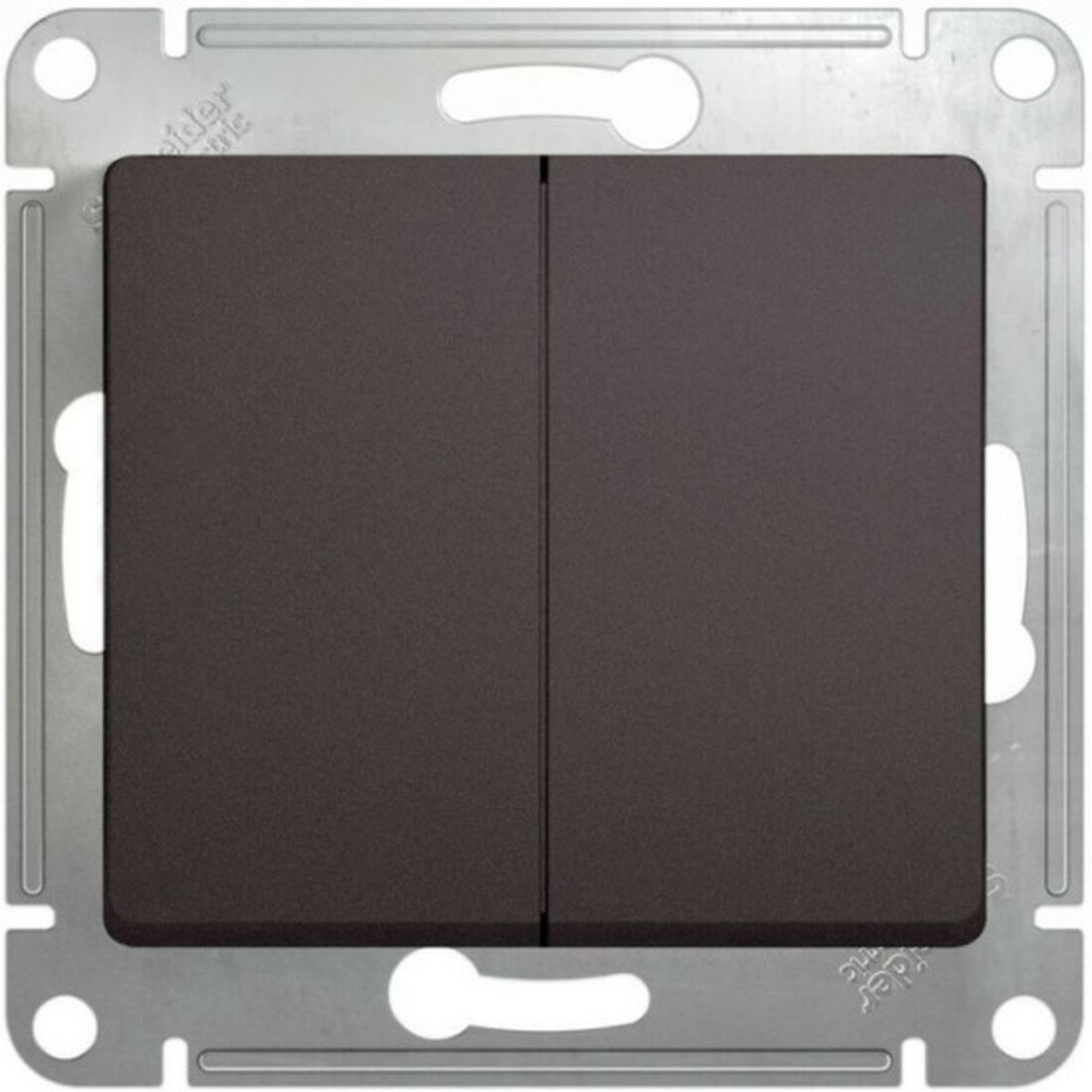 Выключатель Systeme Electric Glossa GSL001351, 2 клавиши, графит
