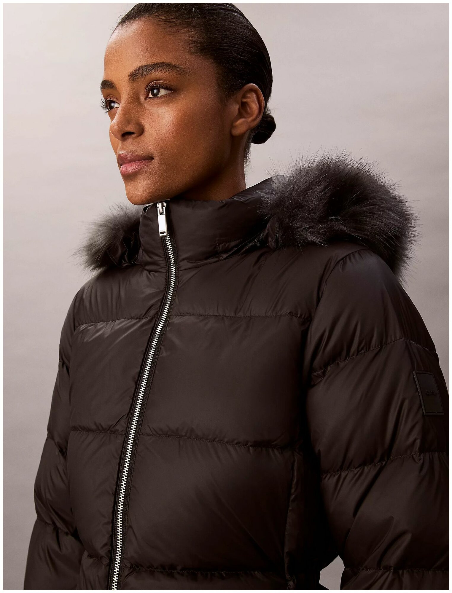 Пуховик CALVIN KLEIN, размер  XS, черный — фото 1