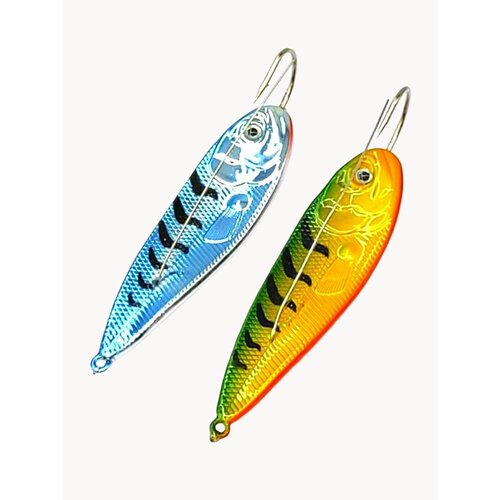 Блесны незацепляйки шумовые Minnow Spoon 9см 25гр 2штуки / Набор колебалок для рыбалки незацепляйки на щуку