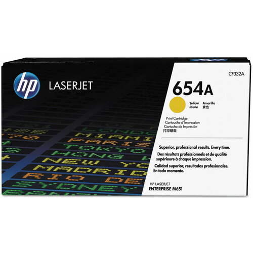 Картридж HP 654A CF332AC для HP Color LaserJet Enterprise M651n/M651dn/M651xh/M680dn/M680f желтый