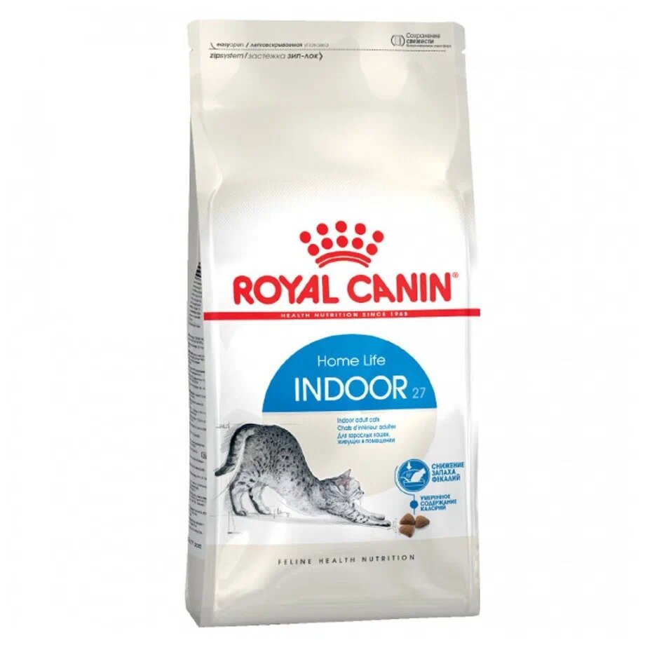 Сухой корм ROYAL CANIN INDOOR 27 для взрослых кошек живущих дома 10 кг