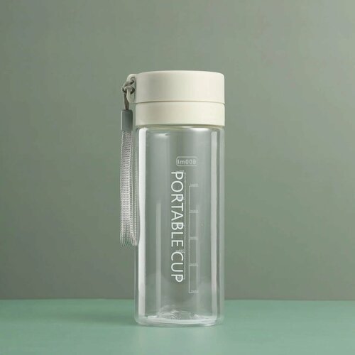 Бутылка 600мл Portable cup, (бежевый, прозрачная) бутылка 600мл portable cup бежевый прозрачная