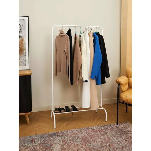 Вешалка Стандарт качества, напольная, для одежды, металл, белая