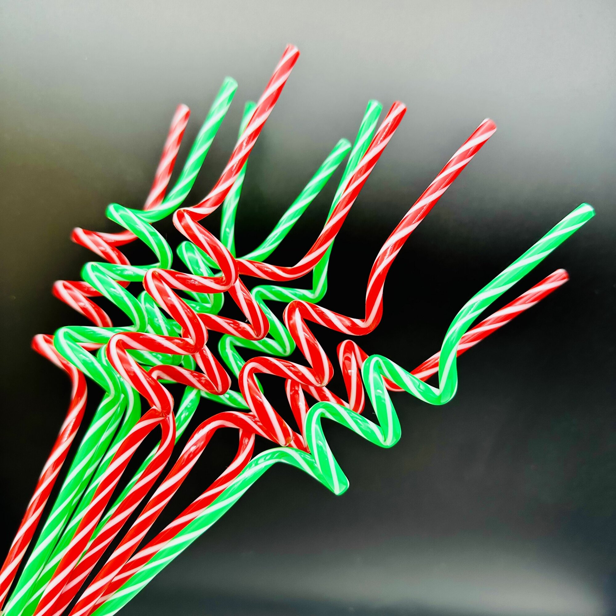 Комплект трубочек для коктейлей Спираль-Водоворот. Карамель. 10 шт.