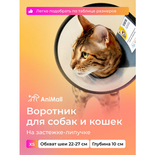 Воротник защитный ветеринарный для собак и кошек № 10 см, на липучке / AniMall