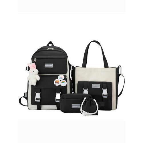 Рюкзак клатч , белый, черный