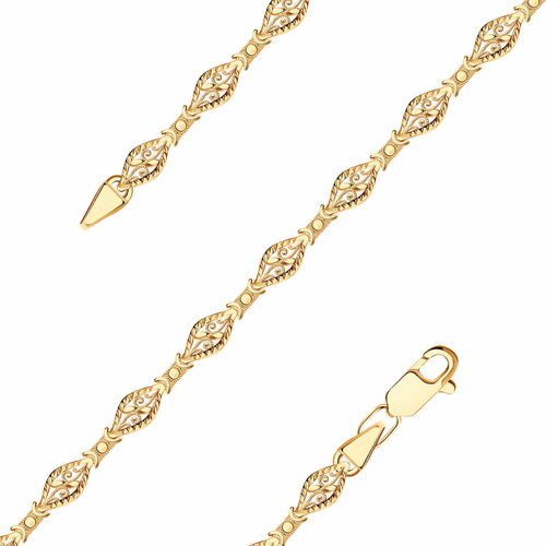 Браслет Diamant online, красное золото, 585 проба, длина 17 см.