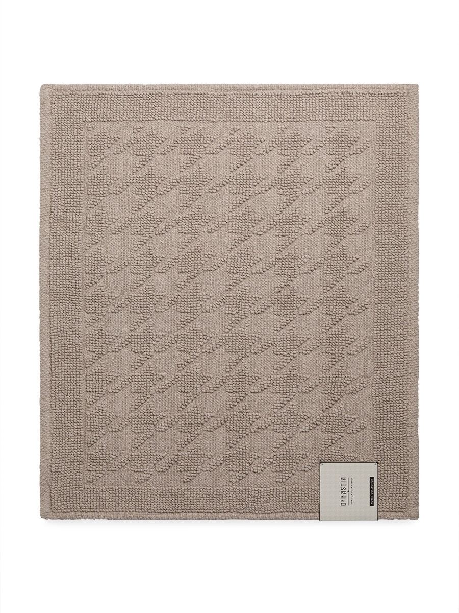 Коврик универсальный DeNASTIA 50x60см, букле, хлопок, бежевый — фото 1